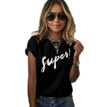 Load image into Gallery viewer, Black Vogue Print Woman T-shirt