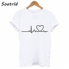 Load image into Gallery viewer, Heart White Woman T-shirt