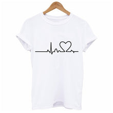 Load image into Gallery viewer, Heart White Woman T-shirt