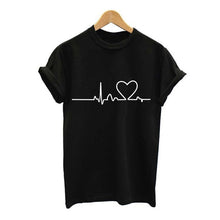 Load image into Gallery viewer, Heart White Woman T-shirt