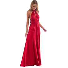 Load image into Gallery viewer, Multiway Wrap Red Woman Dress