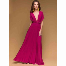 Load image into Gallery viewer, Multiway Wrap Red Woman Dress
