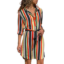 Load image into Gallery viewer, Woman Long Sleeve Shirt Dress