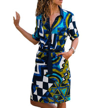 Load image into Gallery viewer, Woman Long Sleeve Shirt Dress