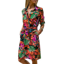 Load image into Gallery viewer, Woman Long Sleeve Shirt Dress