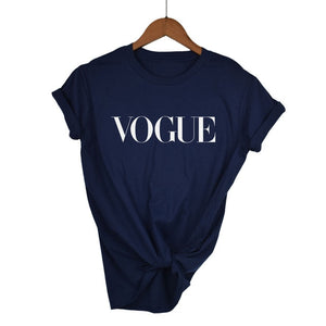 Yellow Vogue Print Woman T-shirt