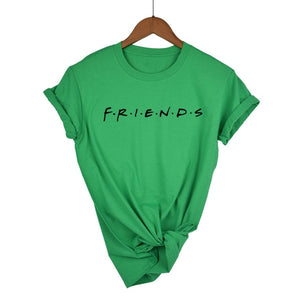 Grey FRIENDS Print Woman T-shirt