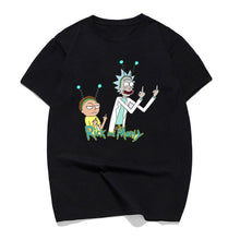 Load image into Gallery viewer, Black Rick and Morty Print Man T-shirt