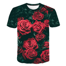 Load image into Gallery viewer, Black Rose Print Man T-shirt