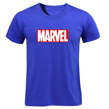 Load image into Gallery viewer, Black Marvel Print Man T-shirt