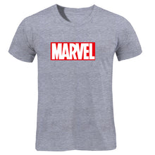 Load image into Gallery viewer, Black Marvel Print Man T-shirt