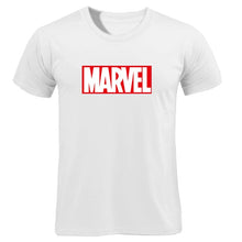 Load image into Gallery viewer, Black Marvel Print Man T-shirt