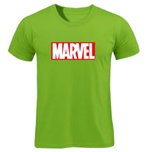 Load image into Gallery viewer, Black Marvel Print Man T-shirt