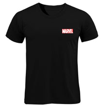 Load image into Gallery viewer, Black Marvel Print Man T-shirt