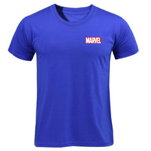 Load image into Gallery viewer, Black Marvel Print Man T-shirt