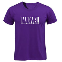 Load image into Gallery viewer, Black Marvel Print Man T-shirt