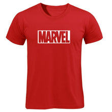 Load image into Gallery viewer, Black Marvel Print Man T-shirt
