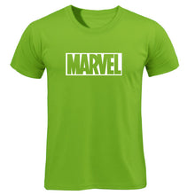 Load image into Gallery viewer, Black Marvel Print Man T-shirt