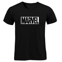 Load image into Gallery viewer, Black Marvel Print Man T-shirt