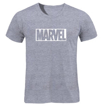 Load image into Gallery viewer, Black Marvel Print Man T-shirt