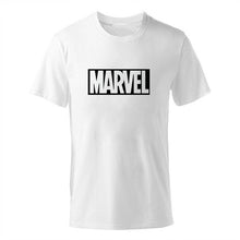 Load image into Gallery viewer, Black Marvel Print Man T-shirt