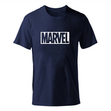Load image into Gallery viewer, Black Marvel Print Man T-shirt