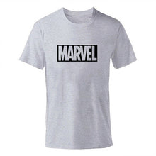 Load image into Gallery viewer, Black Marvel Print Man T-shirt
