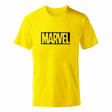 Load image into Gallery viewer, Black Marvel Print Man T-shirt