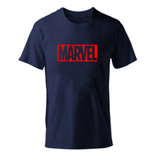 Load image into Gallery viewer, Black Marvel Print Man T-shirt