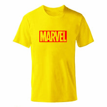 Load image into Gallery viewer, Black Marvel Print Man T-shirt