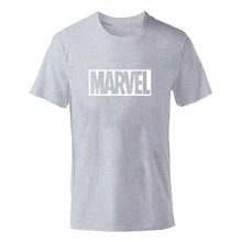 Load image into Gallery viewer, Black Marvel Print Man T-shirt