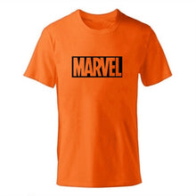 Load image into Gallery viewer, Black Marvel Print Man T-shirt