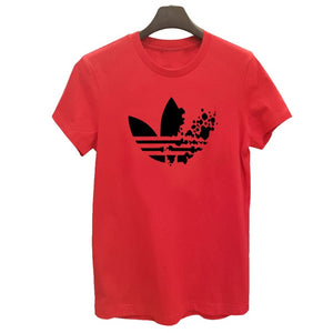 Red Adidas Print Woman T-shirt